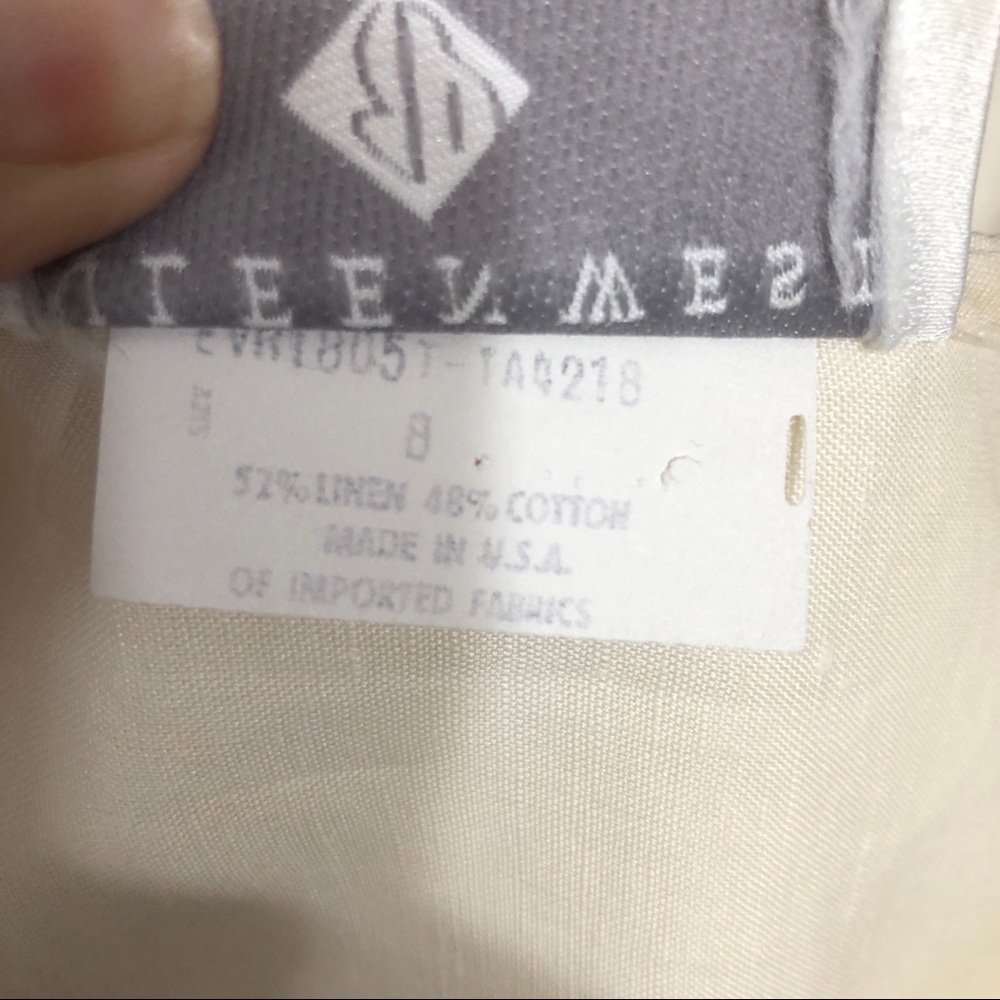 Eileen West 70’s/80’s Vintage Style Drop Waist Pleated Linen Dress - Picture 16 of 16